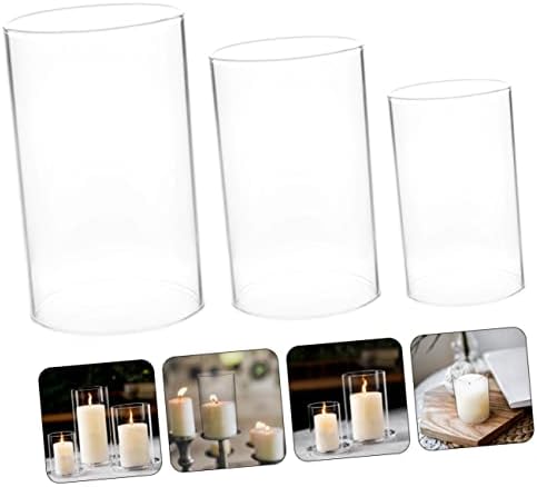 3pcs Boho Style Glass Candle Holders for Christmas Decor