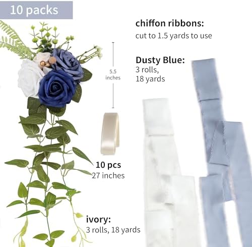 Doris Home Wedding Chair Decorations Set of 10