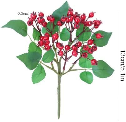 4 Pcs Artificial Pomegranate Branches for Floral Arrangements