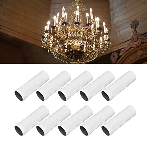 10PCS Metal Chandelier Candle Sleeves E14 White