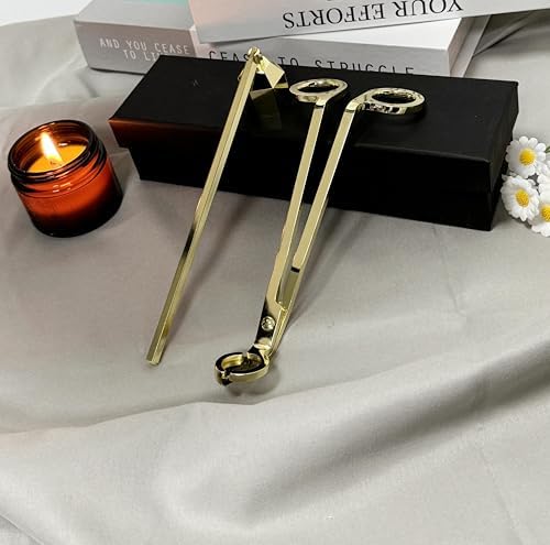 Santiyis Gold Candle Care Kit With Wick Trimmer And Snuffer