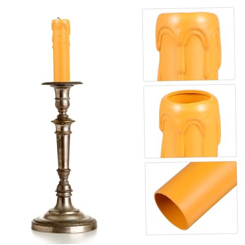 Homoyoyo 20pcs Plastic Chandelier Sleeves for Lamps and Candle Holders