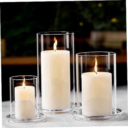 Clear Glass Candle Holder Sleeve for Pillar Candles