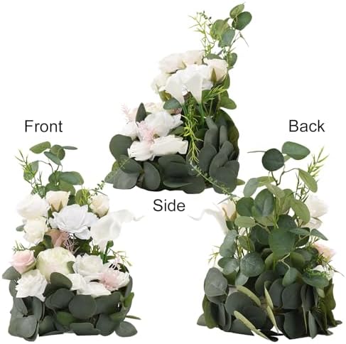 Belupai 2 Pcs Free Standing Artificial Flowers for Wedding Ceremony