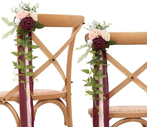 DORIS HOME Wedding Chair Decorations Set of 10 1