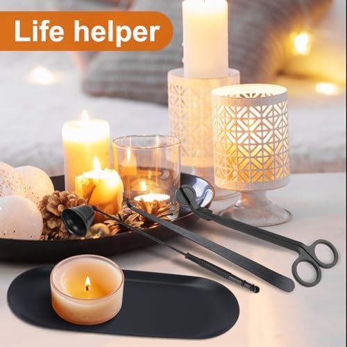 4 in 1 Candle Accessory Set with Storage Tray Plate