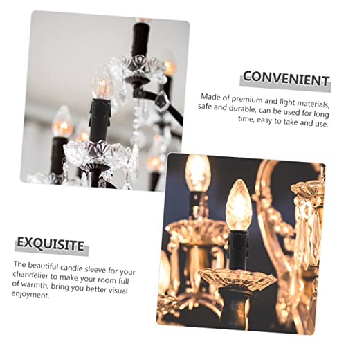 24pcs Teardrop Candle Sleeves for Chandeliers and Lamp Parts