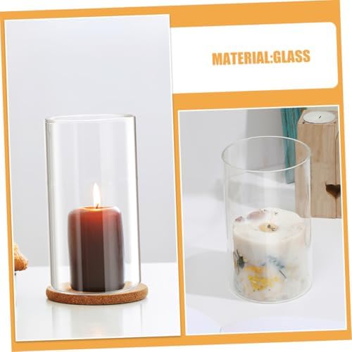 PRETYZOOM Hurricane Glass Cylinder Candle Holder for Pillar Candles