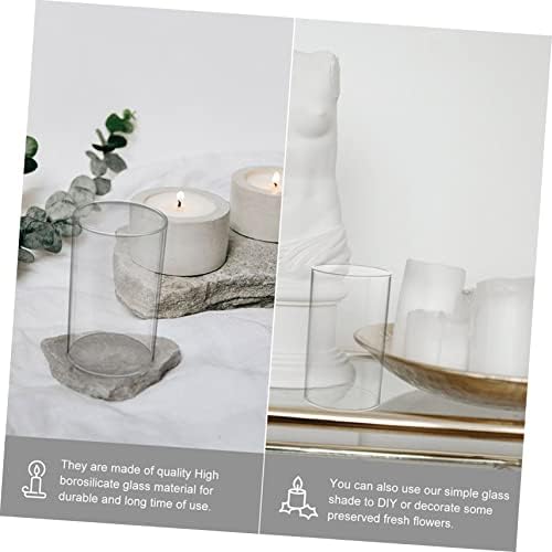 4pcs Clear Acrylic Candle Covers for Tealights and Votives