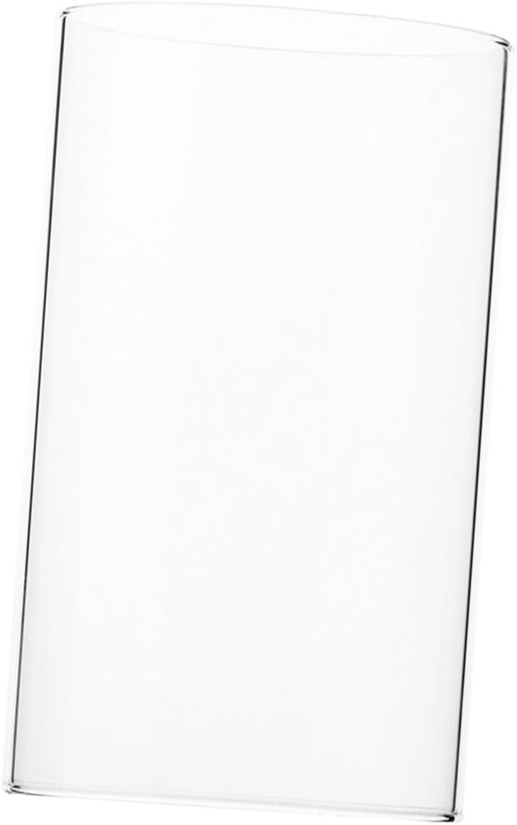 Glass Candle Holder Sleeve Open Ended Chimney Shade for Pillar Candles