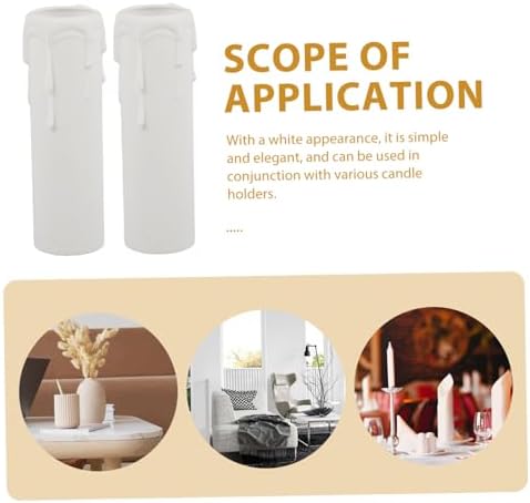 VOSAREA 12pcs Chandelier Candle Sleeves Drip Covers for Lighting Accessories
