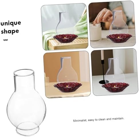 Glass Candle Holder Sleeve for Taper Candles Windproof Design