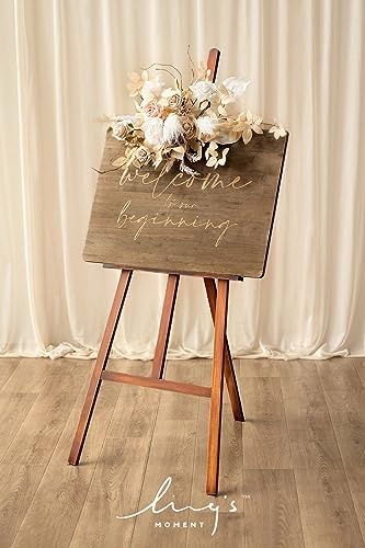 Lings Moment Fall Wedding Floral Swag Welcome Sign
