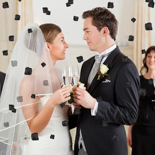 3000PCS Black Rose Petals Wedding Decoration Set