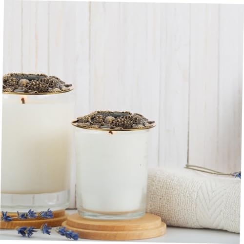 SHINEOFI 2pcs Metal Candle Toppers for Jar Candles