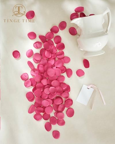 TINGE TIME Hot Pink Artificial Rose Petals 200pcs