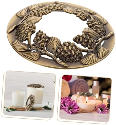 TEHAUX 2pcs Metal Candle Covers for Jar Scented Candles