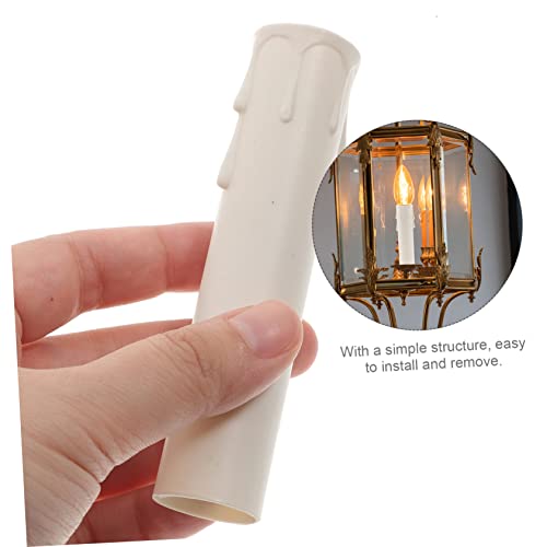 POPETPOP 20pcs Plastic Candle Socket Covers for Chandeliers and Candelabras