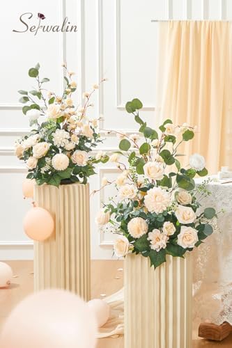 Serwalin Artificial Flowers Wedding Aisle Decor 2pcs