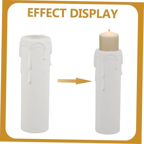 12pcs White Drip Candle Covers for Chandeliers