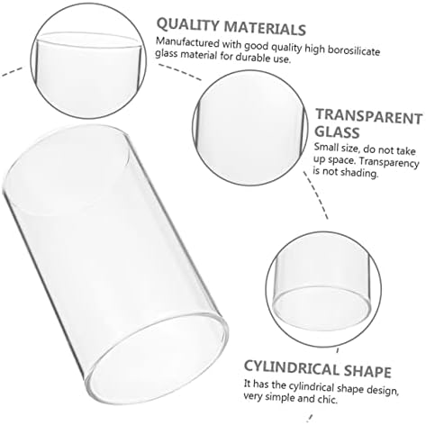 Zerodeko 4pcs Clear Glass Candle Covers