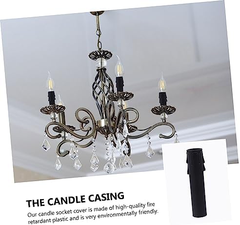20pcs Plastic Candle Sleeves for Chandeliers and Lamp Bases