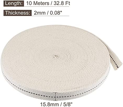 MECCANIXITY 58 Inch Oil Lamp Wick 32 Foot Cotton