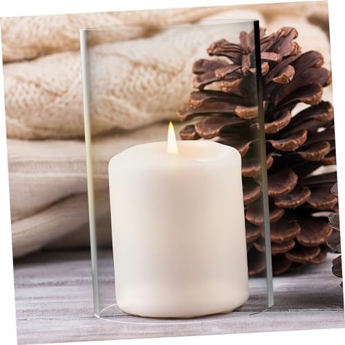 Large Windproof Glass Candle Shades 3 Pcs Holder