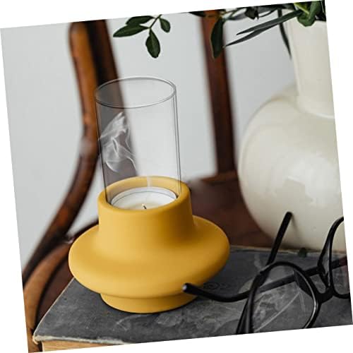 Zerodeko 4pcs Clear Glass Candle Covers