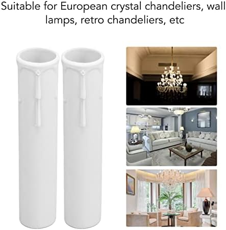 White Candle Covers 20pcs E12 Socket Sleeves for Chandeliers