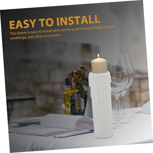 12pcs Chandelier Candle Sleeves Drip Covers for Birthday Dinner