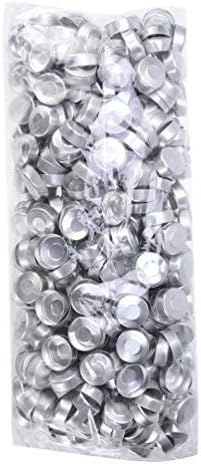 EXCEART 200pcs Aluminum Tea Light Tins for Candle Making and Crafts