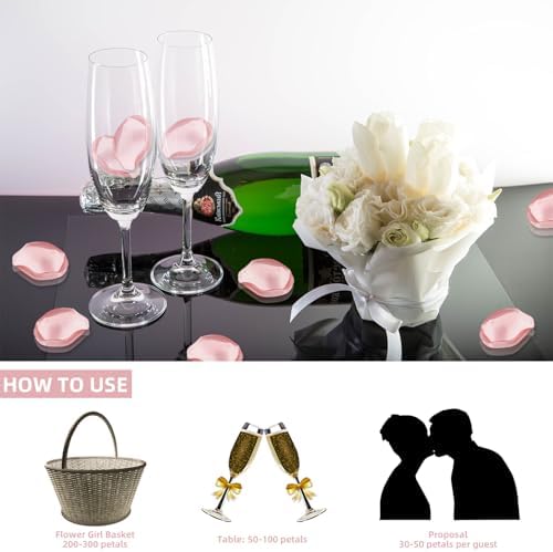200pcs Silk Blush Pink Rose Petals for Wedding Decorations