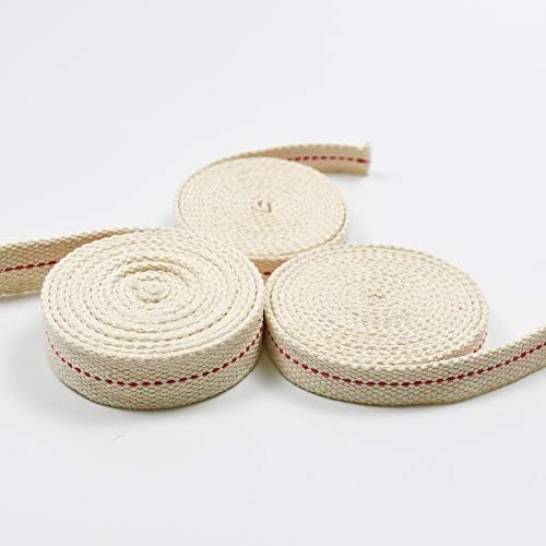 3 Rolls 195 Foot Cotton Flat Oil Lamp Wicks