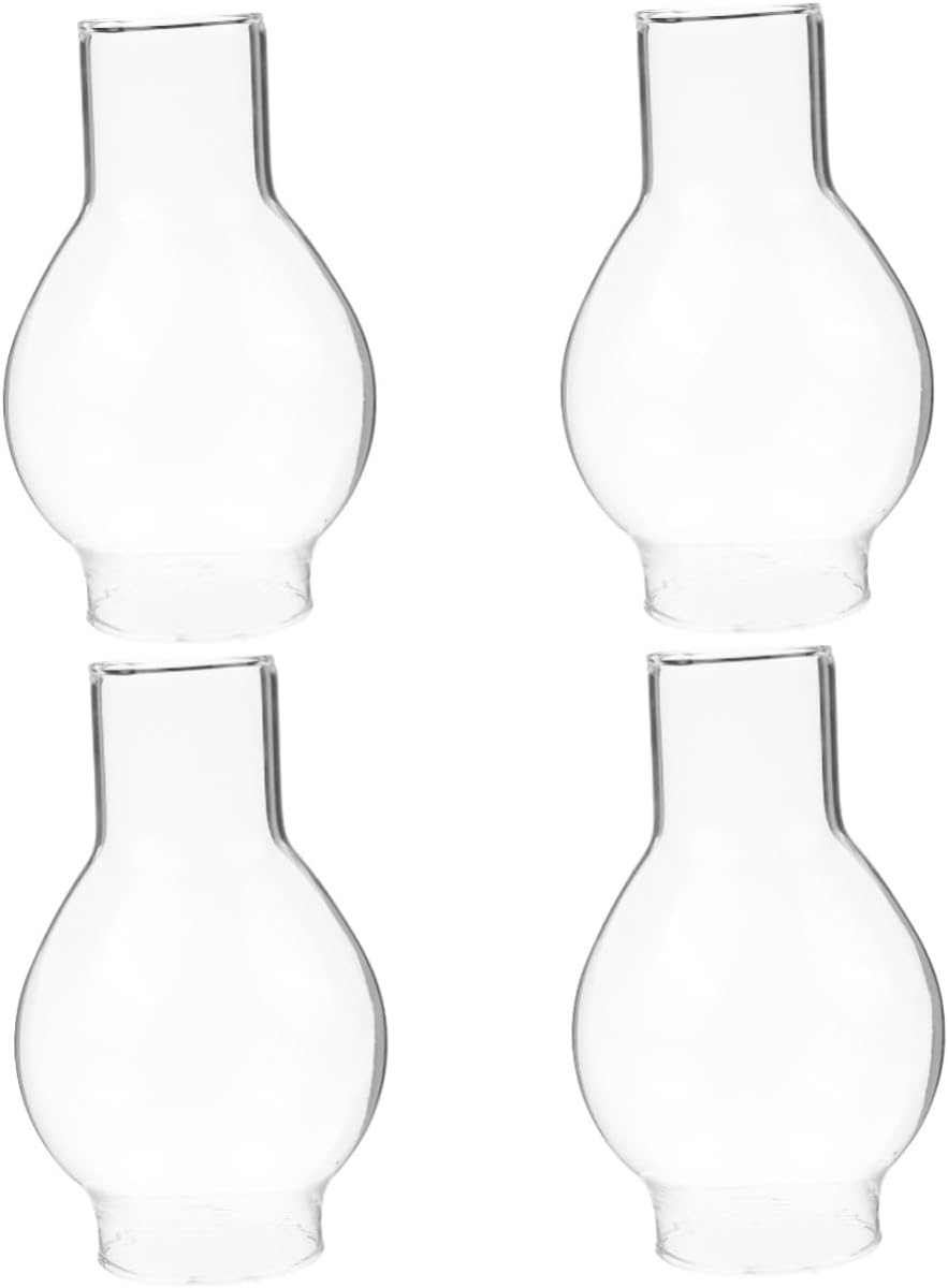 4pcs Clear Glass Candle Covers for Pillar Candles
