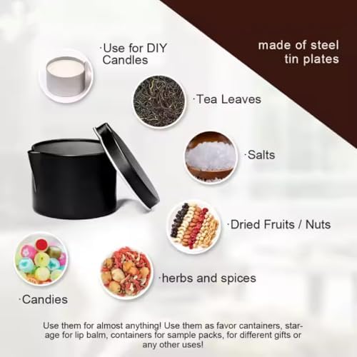 Ryaner 11PCS 2oz Candle Tins With Pour Spout Lids