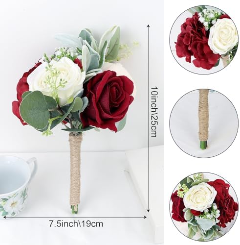 Artificial Flowers Bridesmaids Bouquets Set of 6