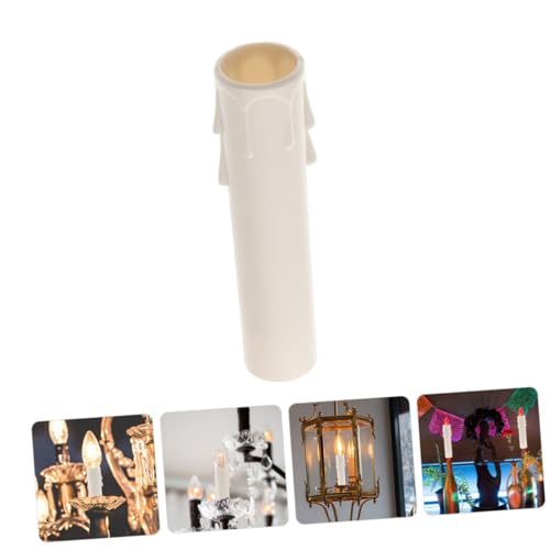 Happyyami 15pcs Chandelier Candle Sleeves Plastic Covers for Votive Holders