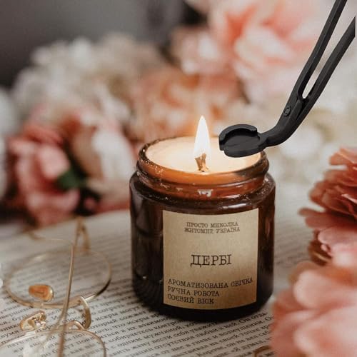 15 Pcs Black Stainless Steel Candle Wick Trimmer Set