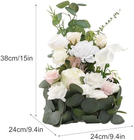 Belupai 2 Pcs Free Standing Artificial Flowers for Wedding Ceremony