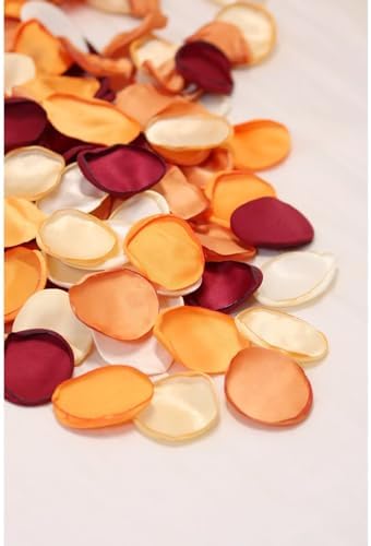 300pcs Orange Rose Petals Artificial Wedding Decor