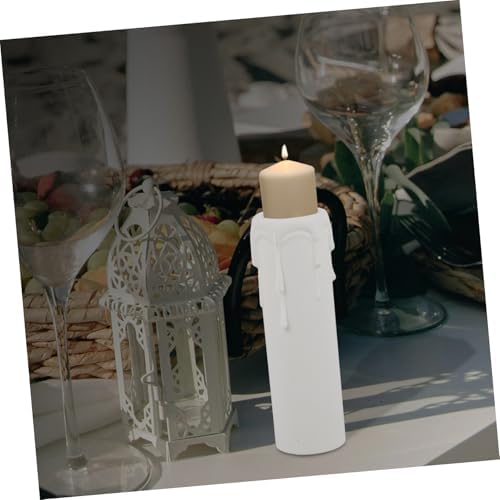 12pcs White Drip Candle Covers for Chandeliers