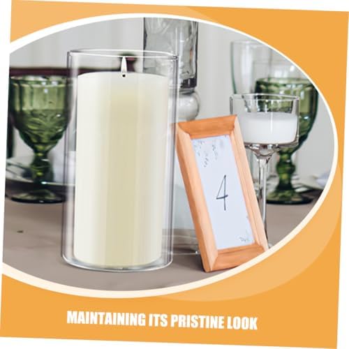 PRETYZOOM Hurricane Glass Cylinder Candle Holder for Pillar Candles