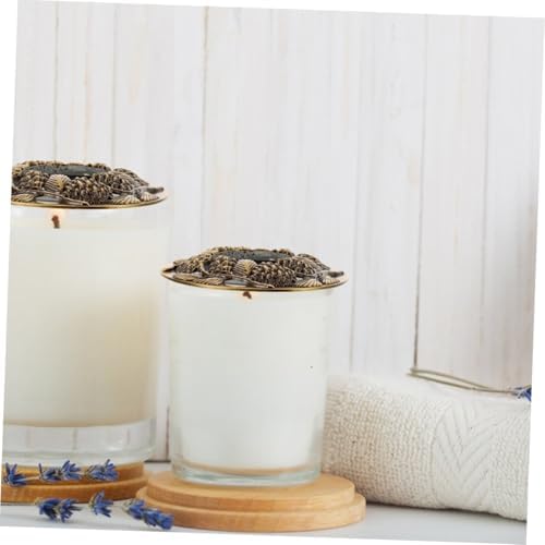 TEHAUX 2pcs Metal Candle Toppers for Jar Candles