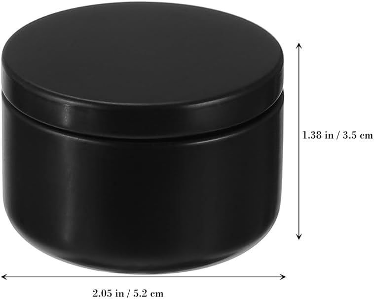 24pcs Black Aluminum Candle Tins with Lids