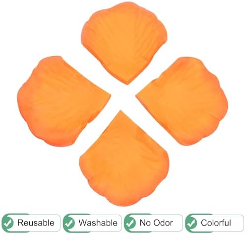 3000-Pack Silk Rose Petals for Wedding Decor Orange