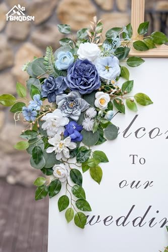 Wedding Welcome Signs with Floral Arch Pack of 2