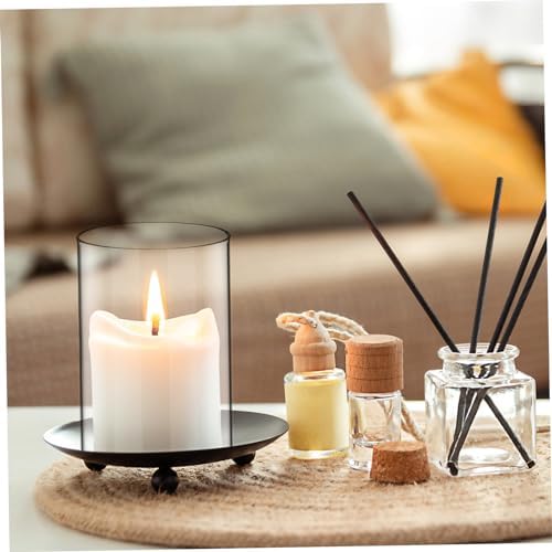 2pcs Glass Candle Covers for Taper Candles with Open Ends Nautical Holder