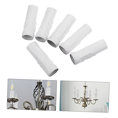 Wakauto 6Pcs Teardrop Candle Socket Covers for Chandeliers