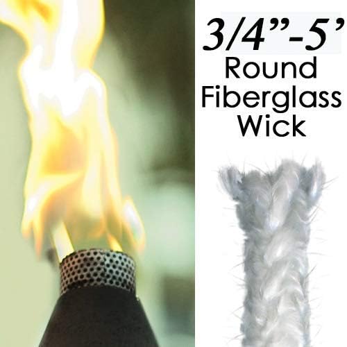 Dans Daughters Round Fiberglass Wick 34 Inch 5 Feet Kerosene Oil Lamp Replacement